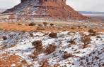 Monument Valley com neve, no Arizona, nos Estados Unidos